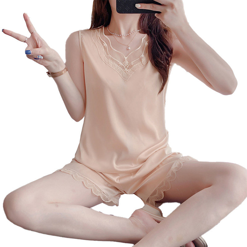 2023年新款夏季无袖性感可爱睡衣 怀尔蔚卡卡睡衣/家居服套装