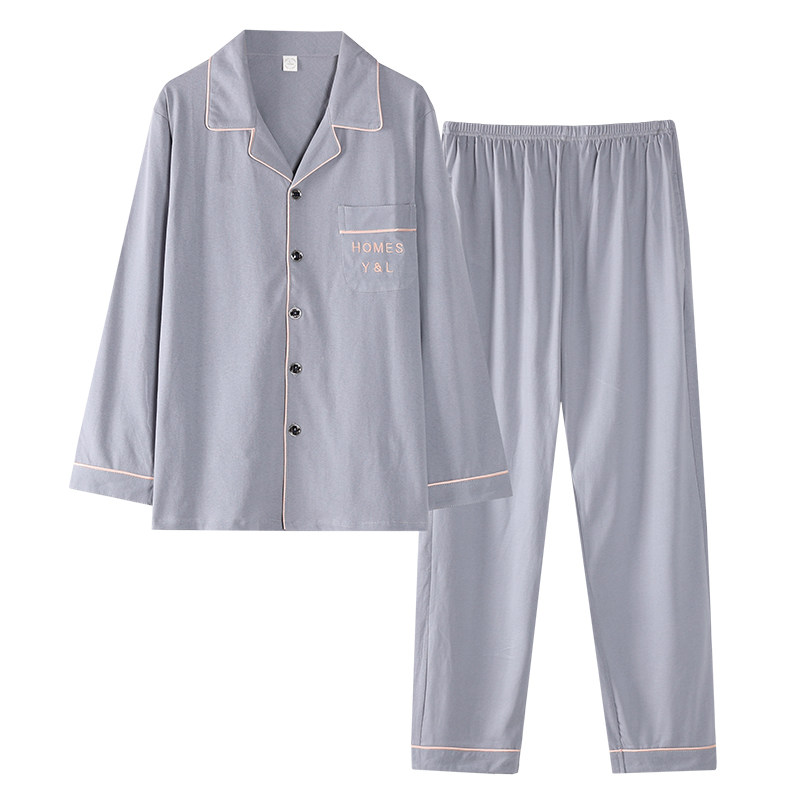 长袖纯棉春秋款男士青少年男生睡衣 怀尔蔚卡卡睡衣/家居服套装