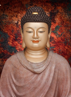 释迦摩尼神像三宝佛像如来佛祖阿弥陀佛药师佛娑婆三圣东来紫铜像