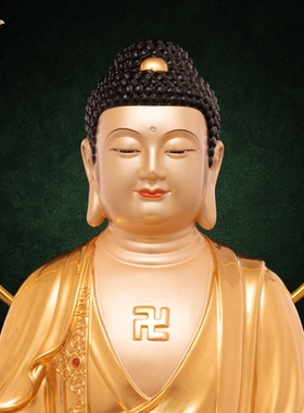 释迦摩尼神像三宝佛像如来佛祖阿弥陀佛药师佛娑婆三圣东来紫铜像