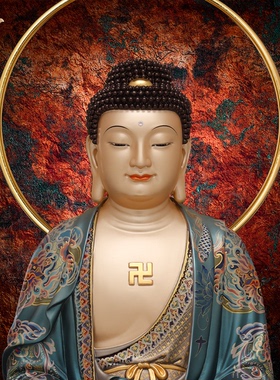 释迦摩尼神像三宝佛像如来佛祖阿弥陀佛药师佛娑婆三圣东来紫铜像