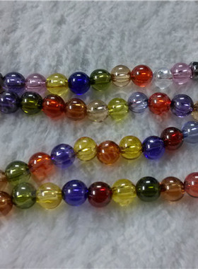 人造锆石七彩项链