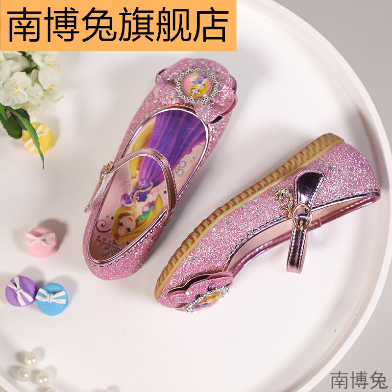 新款公主蛋卷小女孩亮片舞蹈鞋单鞋 南博兔单鞋