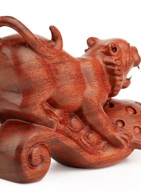 如意生肖虎新中式风实木工艺品