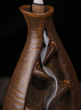 室内陶瓷倒流香炉景观创意摆件