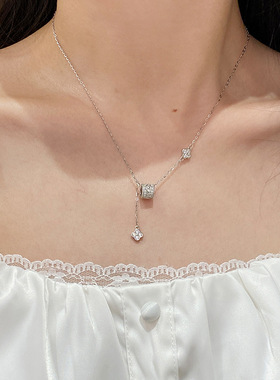 s925纯银四叶草小蛮腰项链