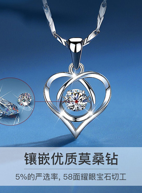 PT950铂金项链女18k白金锁骨链满天星简约镀金裸链百搭素链送女友