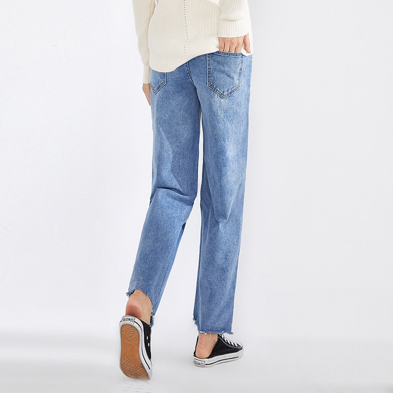 孕之彩孕妇秋季宽松休闲直筒阔腿裤 孕之彩服饰孕妇直筒裤