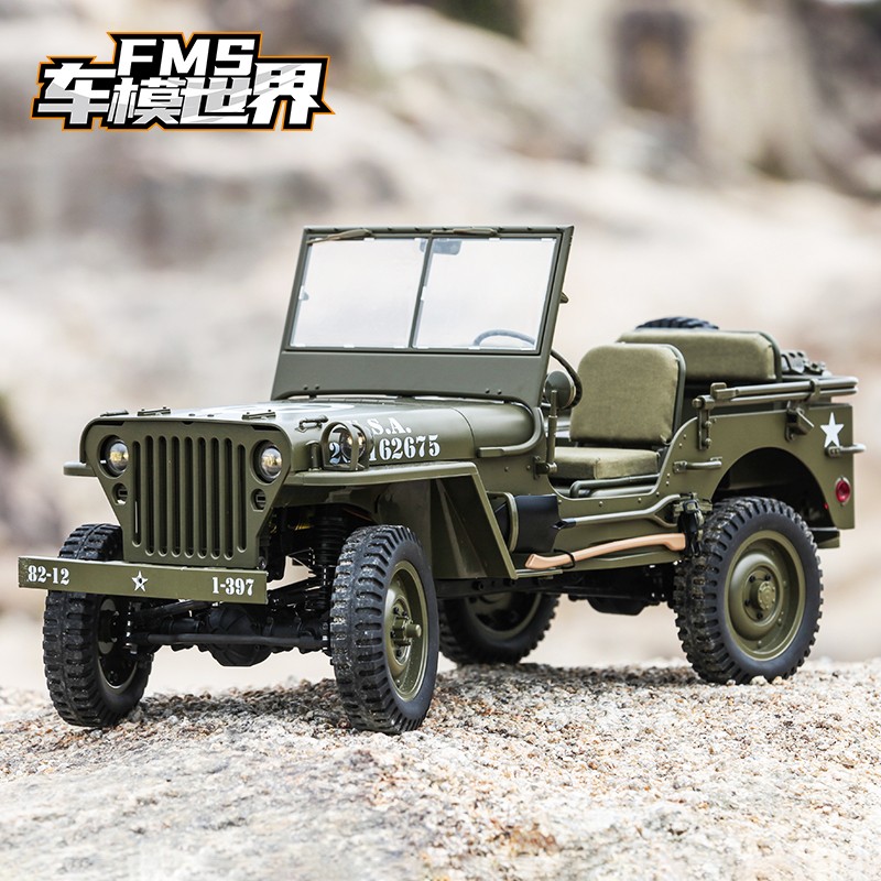 fms1:6攀登者像真威利斯超大遥控汽车越野攀爬四驱电动精细模型-图0