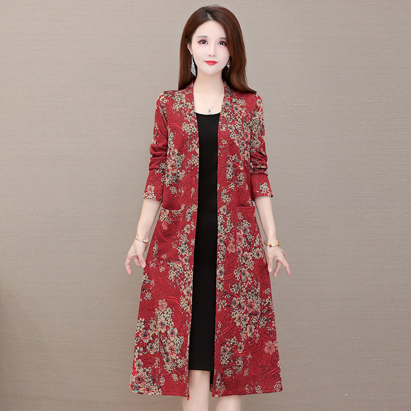 妈妈装中长款春秋二八月洋气披肩 芙黛怡短外套