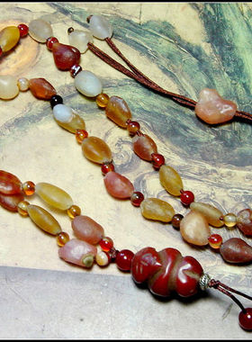 天然新疆原石挂坠结缘老玛瑙特价