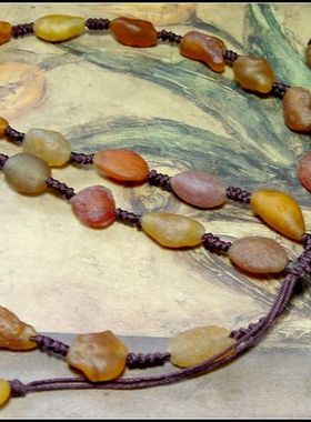 新疆天然玛瑙原石结缘佛链特价