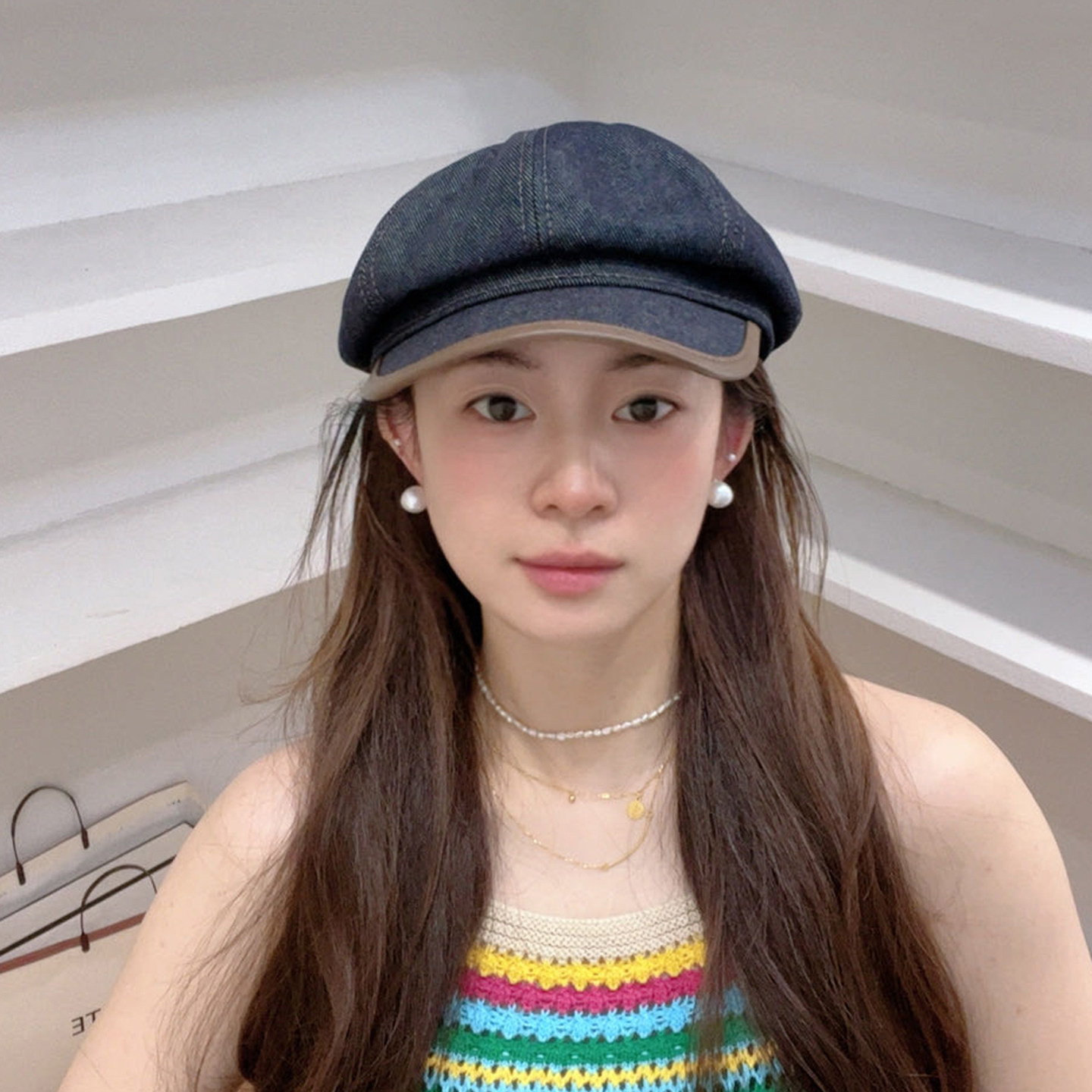 韩货复古牛仔八角帽女四季百搭显脸小报童鸭舌帽休闲气质画家帽子,淘宝优惠券,粉丝福利购,淘宝优惠卷