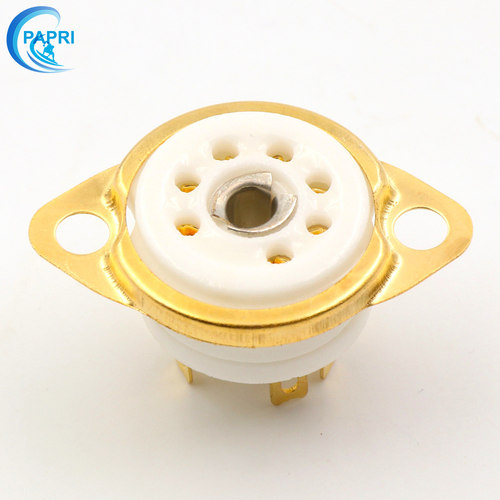 GZC7-F-G 镀金 小7脚电子管座 小七脚插座 用于 6J1 6J2 6J3 6J4 - 图0
