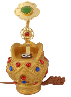 道士用品木莲花冠道冠道家高功头冠道家工艺品木质太极莲花冠