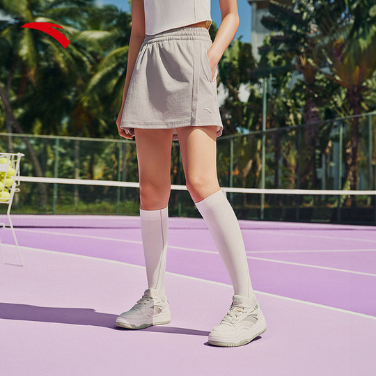 安踏网球裙 | 冰丝防走光女冬季新款高腰羽毛球百褶裙运动短裙子