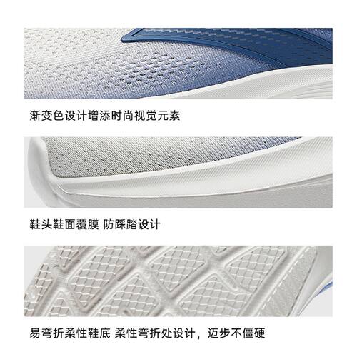 安踏漫步3男鞋2026夏季C37+软底网面透气软弹耐磨轻质跑步运动鞋 - 图1