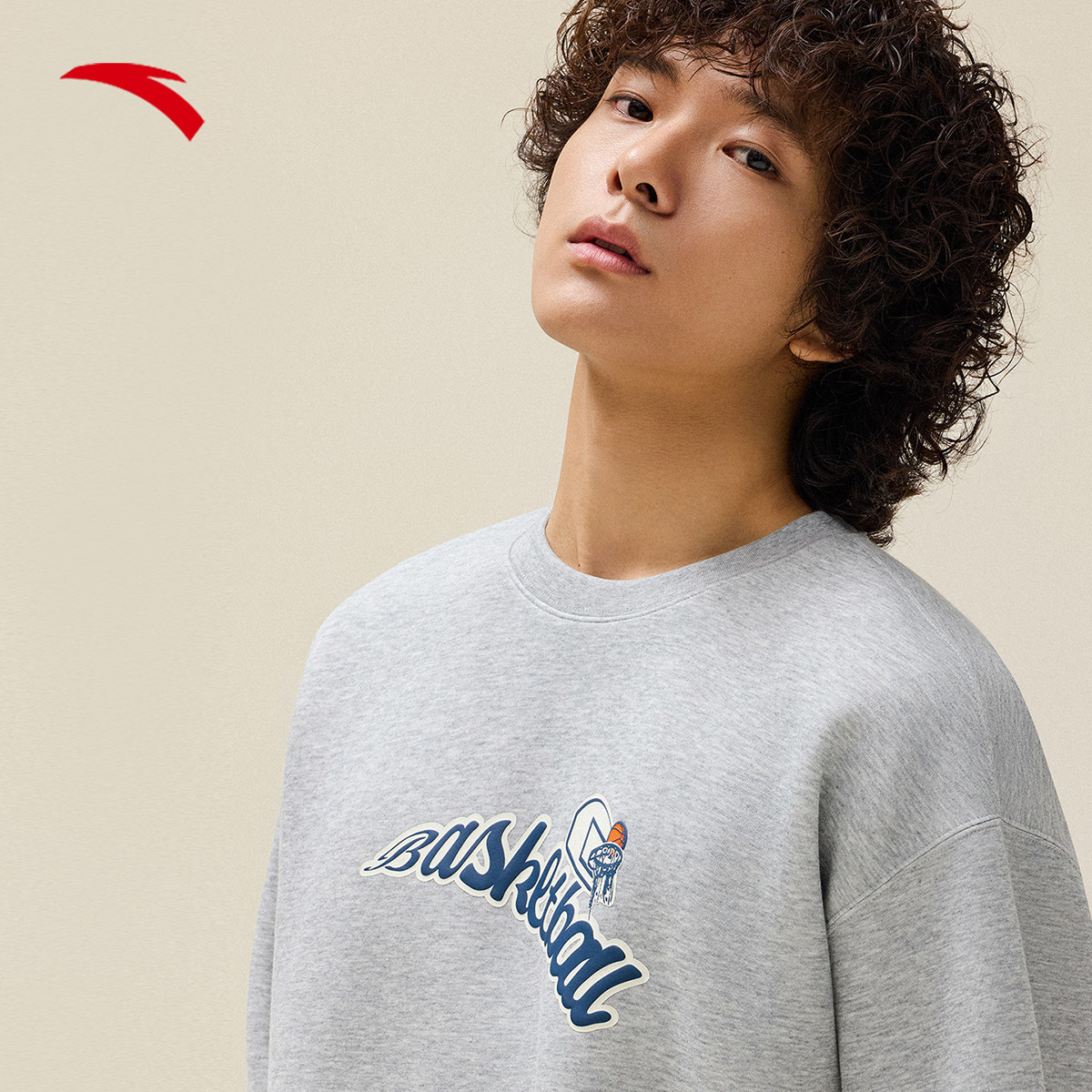 安踏休闲套头卫衣男士冬季新款圆领长袖打底衫宽松简约针织上衣,淘宝优惠券,粉丝福利购,淘宝优惠卷