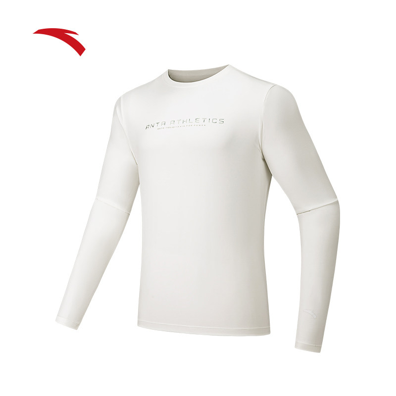 安踏运动长袖男款训练跑步吸湿透气柔软亲肤圆领长T恤男152537403,淘宝优惠券,粉丝福利购,淘宝优惠卷