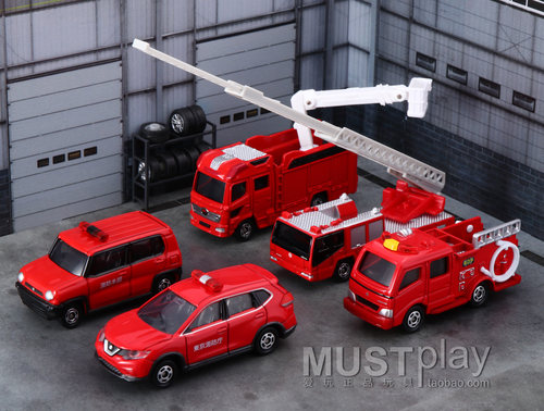 TOMY多美卡1指挥41灭火106号108云梯119救护消防合金车模玩具男孩 - 图1