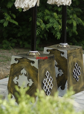 成吉思汗战旗蒙古包苏力德摆件