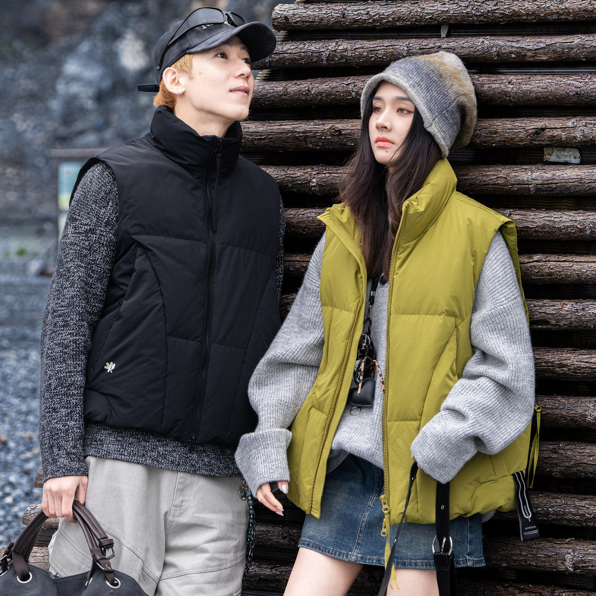 AOGZ美式多口袋立领羽绒马甲秋冬新款男女轻量保暖百搭背心坎肩潮,淘宝优惠券,粉丝福利购,淘宝优惠卷