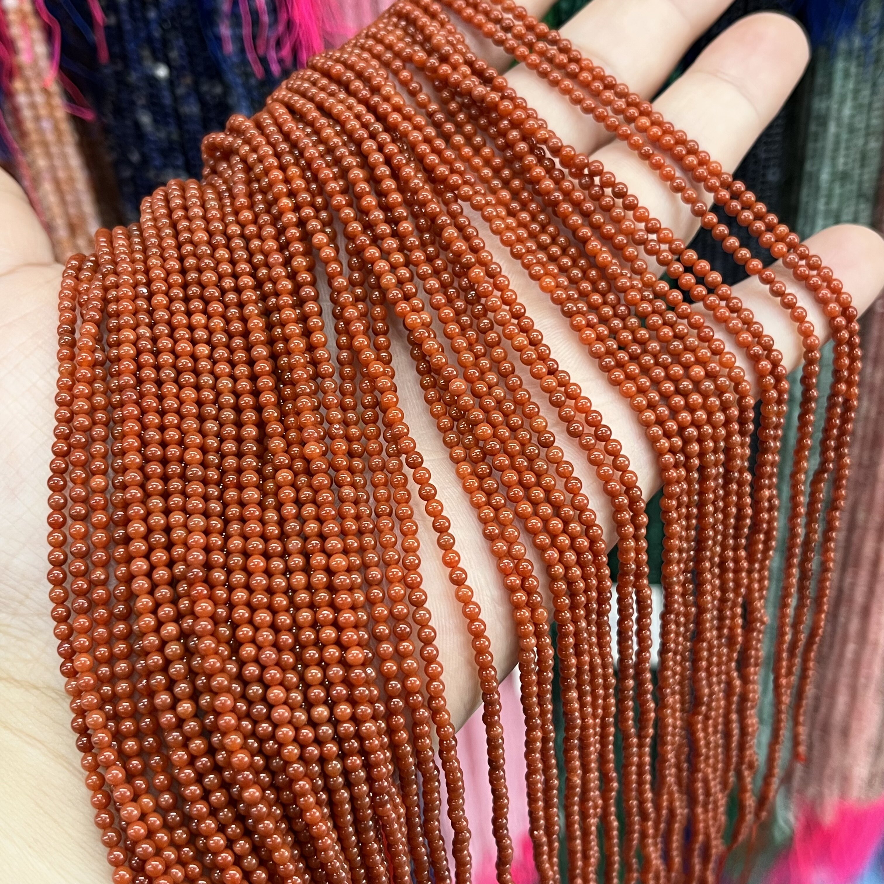 2mm天然保山满肉南红圆珠散珠好品质库存数量不多散珠配珠手工串,淘宝优惠券,粉丝福利购,淘宝优惠卷
