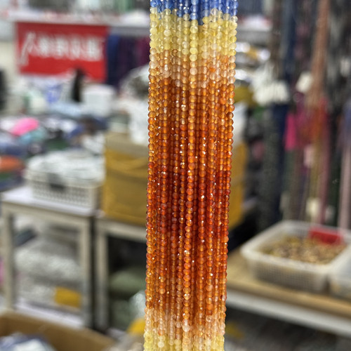2mm渐变彩色多宝玛瑙天然石散珠半成品diy锁骨链手链配珠串珠 - 图0