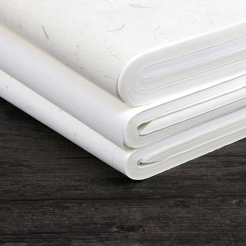 四尺对开仿古生宣纸国画书法专用 毛笔字纸初学者半生半熟作品纸