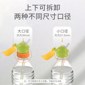 Richell/利其尔宝宝便携吸管盖矿泉水瓶盖转换头外出喝水神器防漏