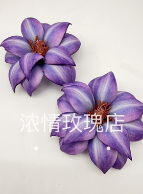 韩式仿真花头木兰花3D打印胶片花头配件手工花环diy装饰花
