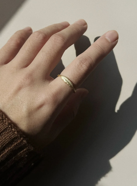 MINIBLOOM 自由的呼唤 纯银羽毛戒指开口2025新款简约百搭指环