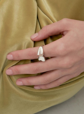 MINIBLOOM纯银立体蝴蝶开口戒指