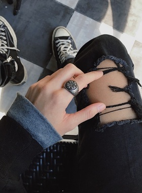 KORKEN欧美GOODLUCK嘻哈情侣戒指