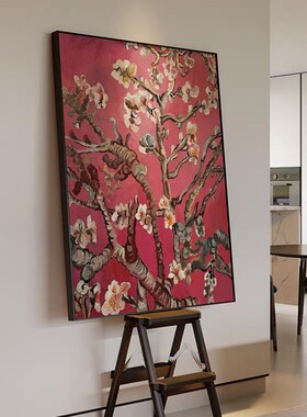梵高纯手绘油画落地画客厅装饰画肌理画玄关挂画沙发背景墙装饰画