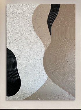 大芬油画村纯手绘油画玄关走廊客厅装饰画简约抽象立体肌理画逐梦