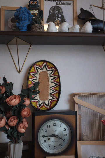 Colombia WAYUU woven handicrafts pop style wooden plate