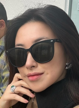 25新款 朱珠同款墨镜女TF椭圆形高级感显脸瘦猫眼太阳镜可配近视