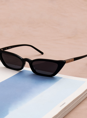 正货 欧美小众个性墨镜女偏光镜小框猫眼太阳眼镜INS凹造型街拍