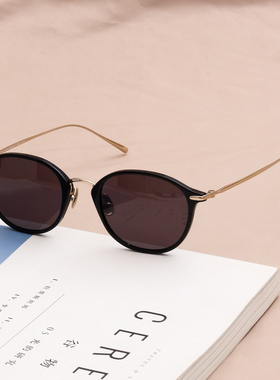 日杂高颜值 轻巧日式中金近视太阳眼镜女CR90墨镜防晒超轻紫外线