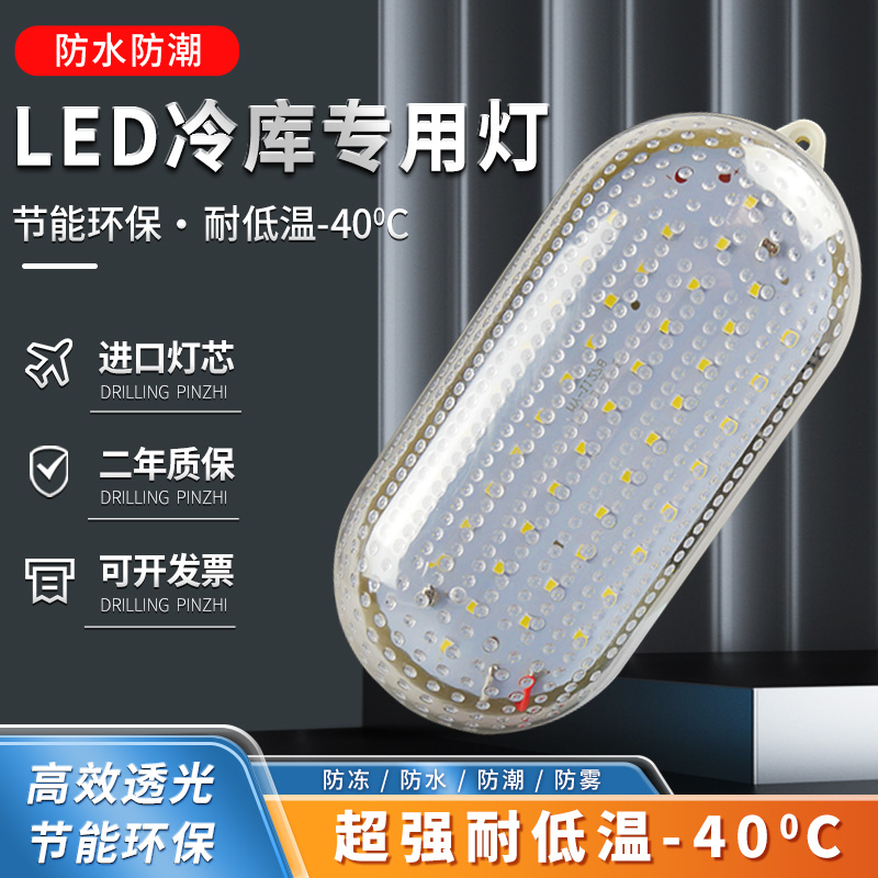 智控LED冷库冰库专用灯10W/15W防水防冻防爆灯罩耐低温浴室卫生间 - 图0