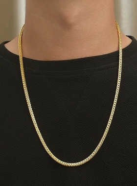 men chains fashion golden necklace long rock rap hiphop2025