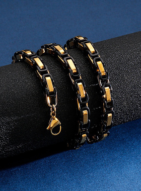 men chains necklace funk rock rap hiphop golden black long