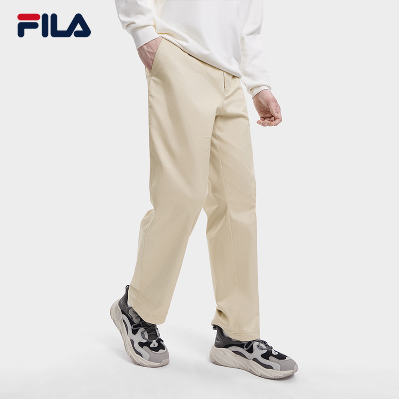 FILA 斐乐官方男士梭织长裤2023秋季新款美式休闲工装裤男裤西裤