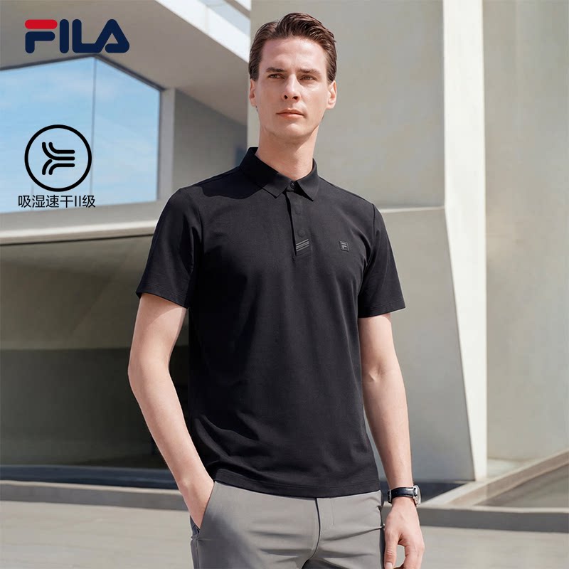 速干II级王阳FILA斐乐菁英短袖POLO衫男2026夏款休闲通勤上衣 王阳实拍商品图