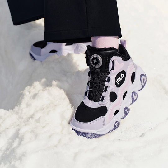 FILA KIDS斐乐童鞋儿童棉鞋冬季款男女大童旋钮加绒保暖运动鞋