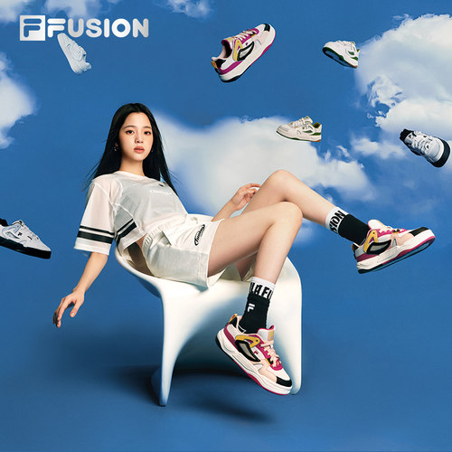 欧阳娜娜同款FILA FUSION斐乐潮牌女鞋BANK II轻量板鞋2024夏新款-图3