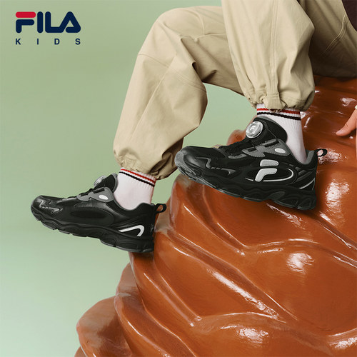 FILA KIDS斐乐童鞋儿童松果运动鞋春季款男女大童旋钮复古跑步鞋 - 图3