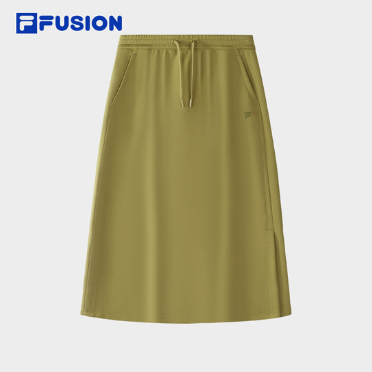 FILA FUSION斐乐潮牌针织裙女2025秋季新款简约时尚休闲半身裙子