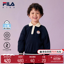 FILA KIDS Filaboy clothing mens wear and clothing 2024 spring new children warm and comfortable cover blouses